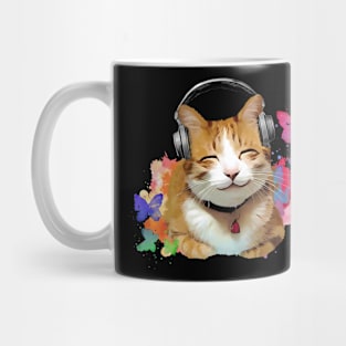 Smiling Musical Cat Mug